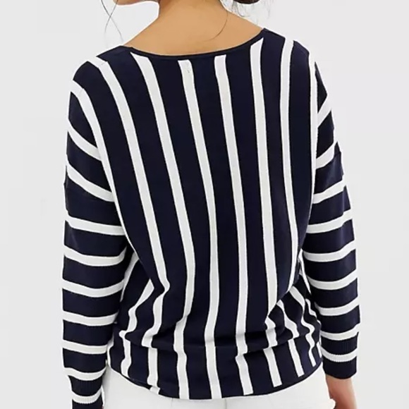 ASOS Only Navy and White V Neck Striped Sweater Sz Small - Picture 11 of 11